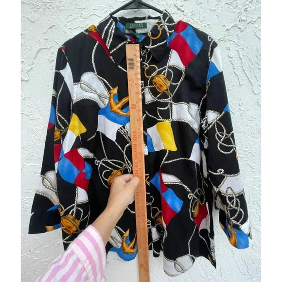 Vintage Ralph Lauren Womens Long Sleeve Button Down Equestrian Shirt Multi 1XG - Picture 3 of 8